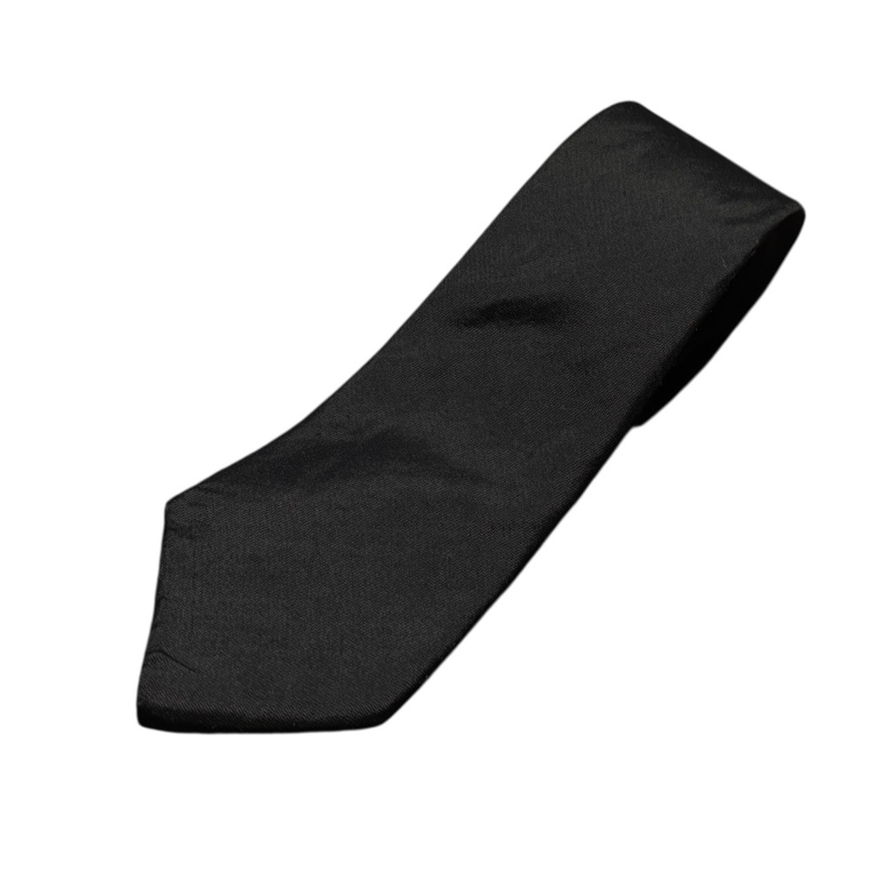 Vintage Gianno Silk Necktie Black 100% Silk Classic Business Formal Tie